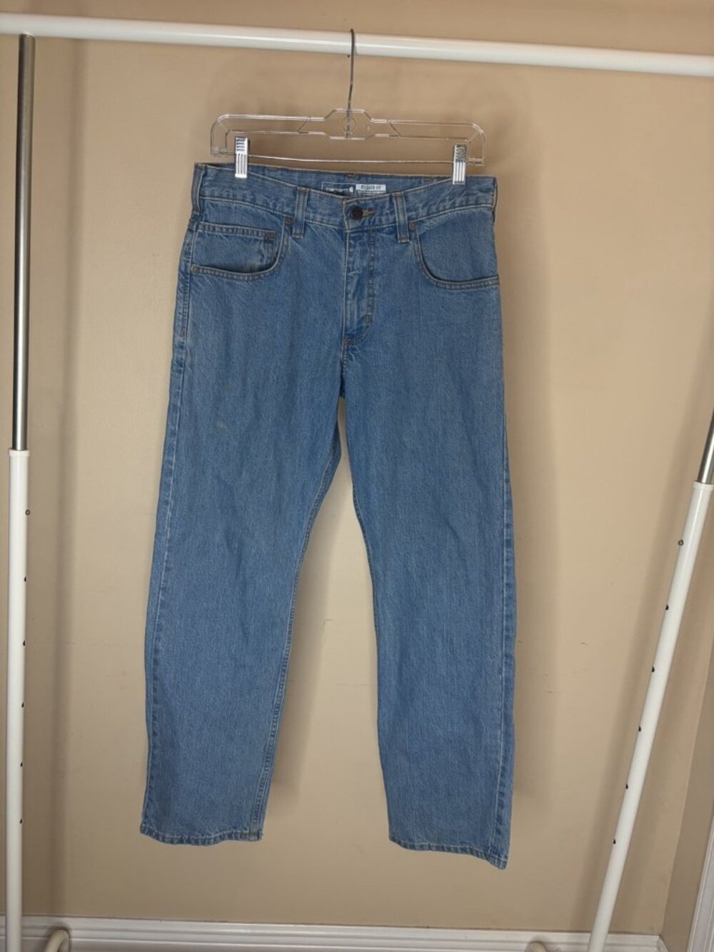 Carhartt Men’s Blue Relaxed Fit Straight Jean 30x30 Model BD5119-M